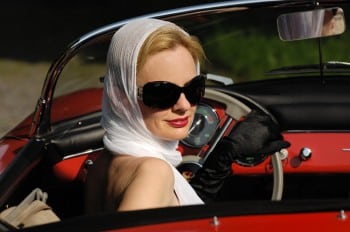 Sexy Mistress drives Her Convertible