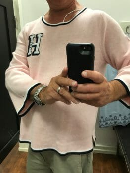 alexandras pink sweater